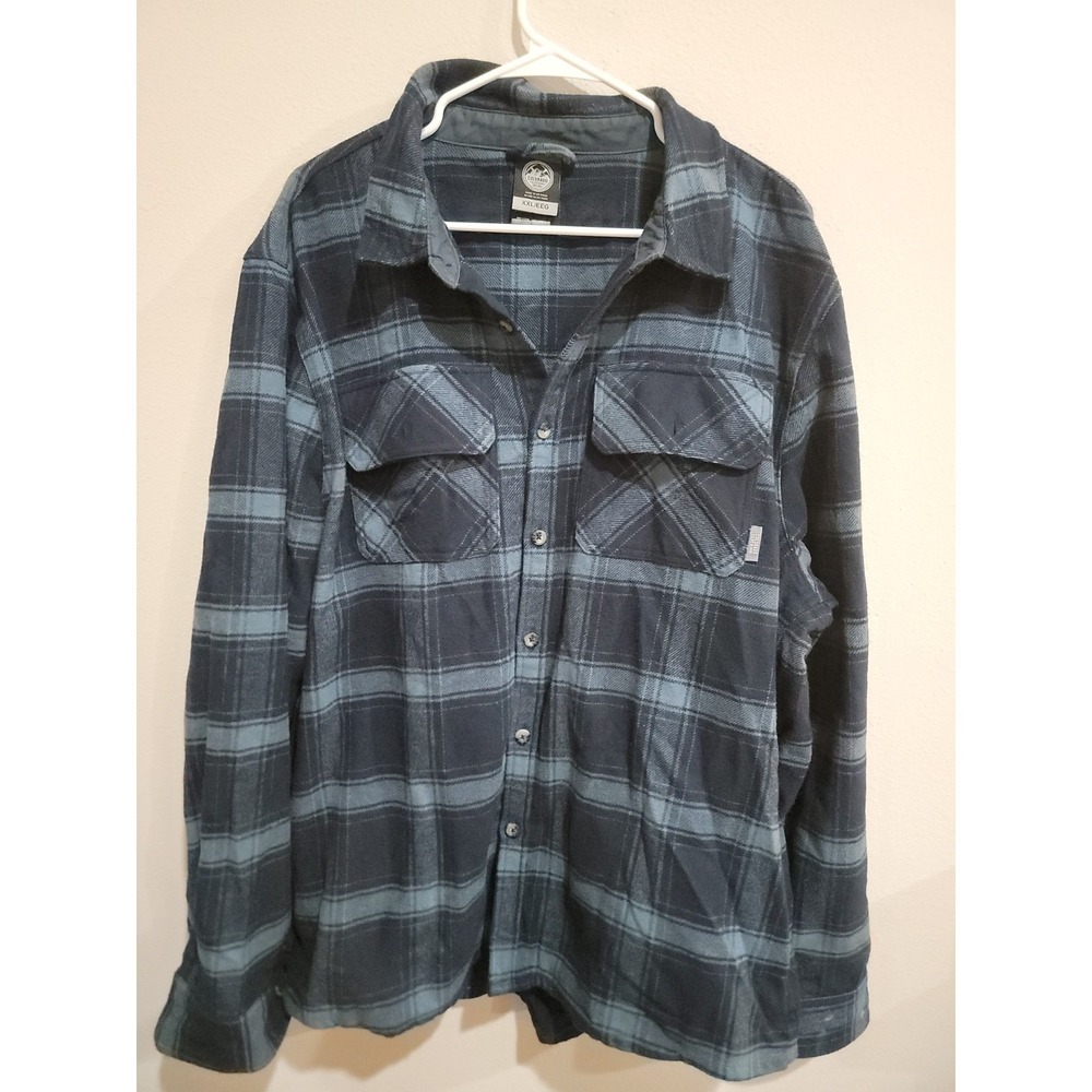 Colorado Clothing Men's XXL Heavyweight Flannel Shirt Brushed fabric Blue‎ Plaid